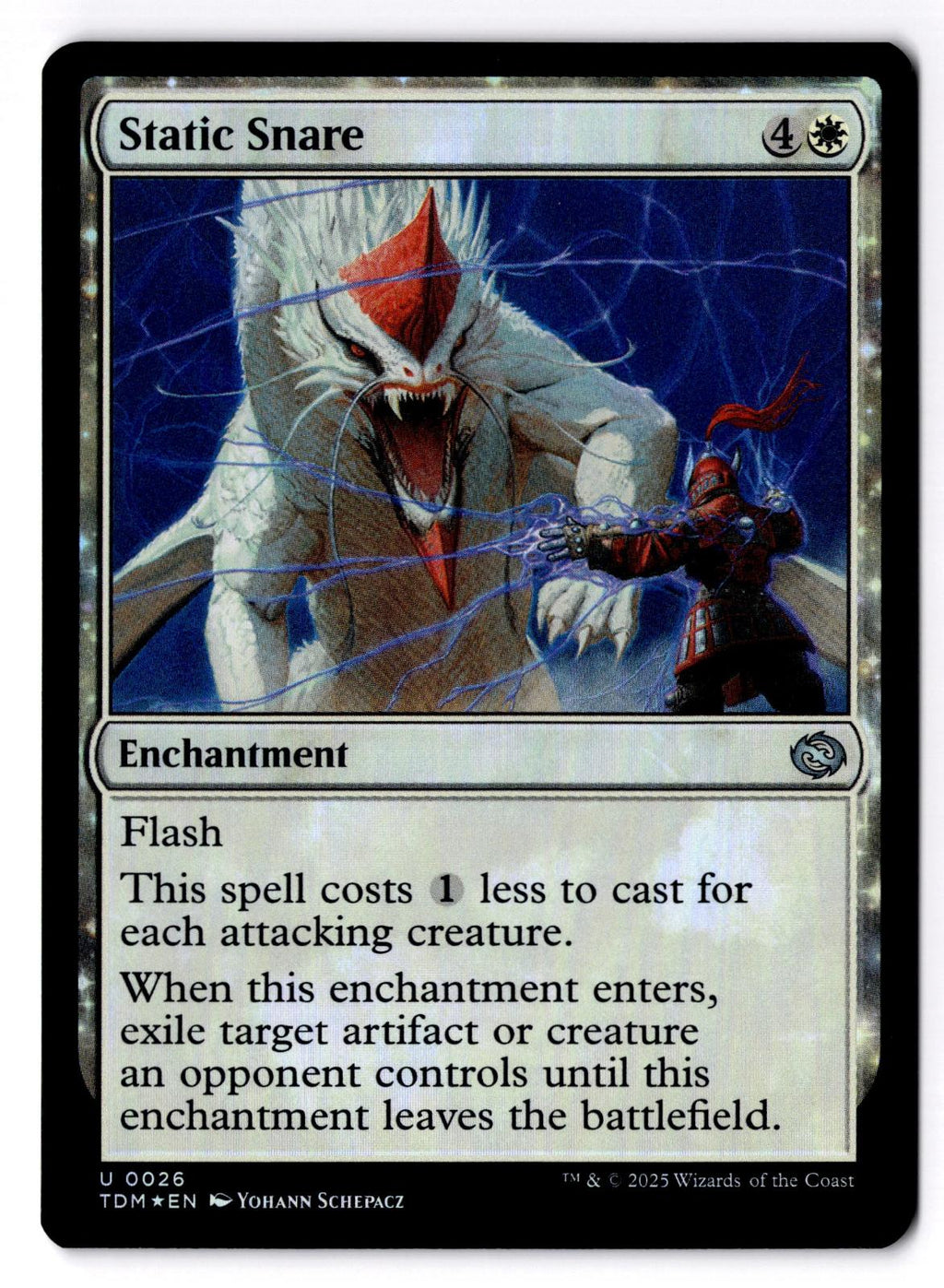Static Snare 26 Uncommon Tarkir: Dragonstorm Magic: The Gathering Foil LP