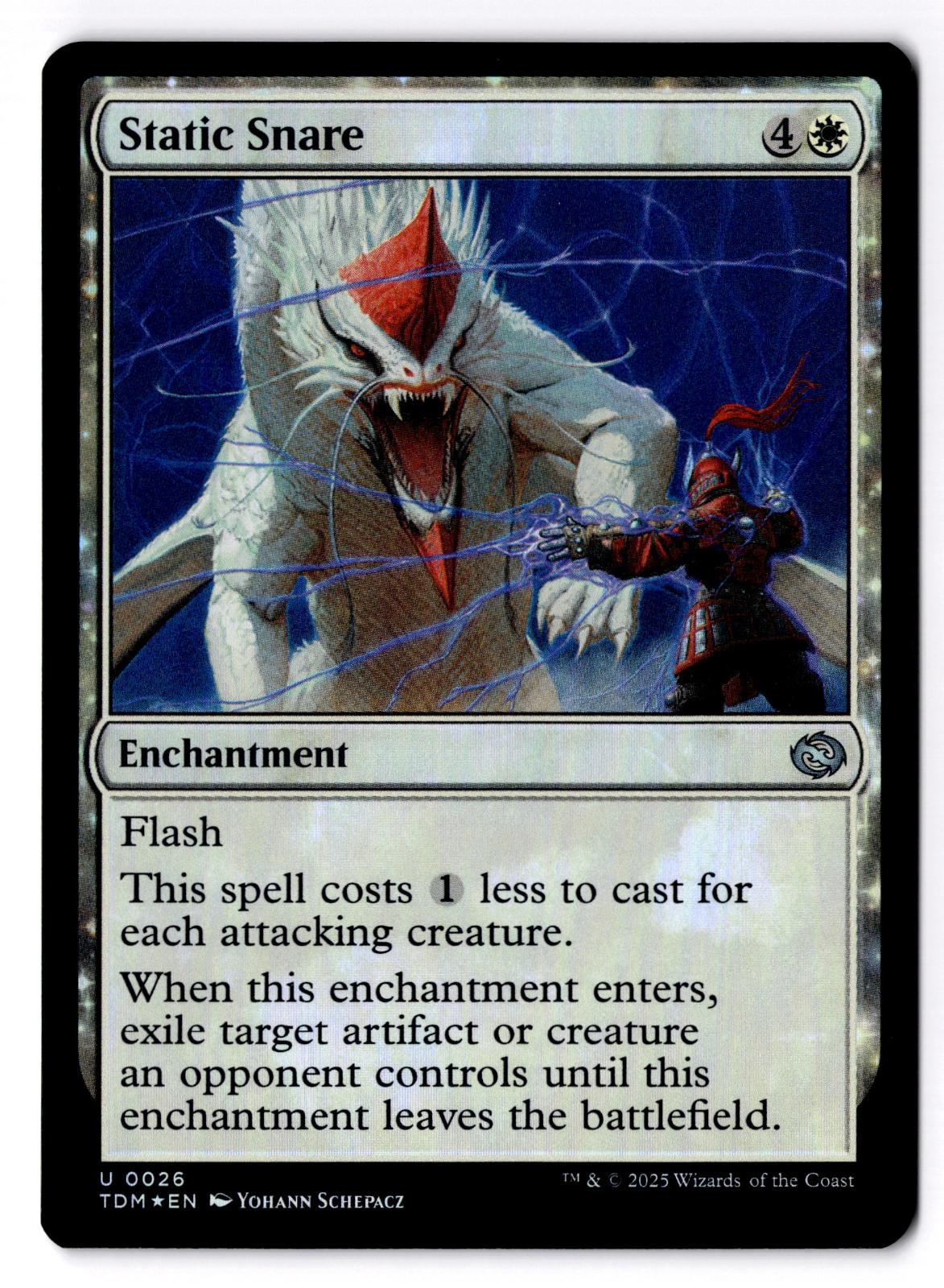 Static Snare 26 Uncommon Tarkir: Dragonstorm Magic: The Gathering Foil LP