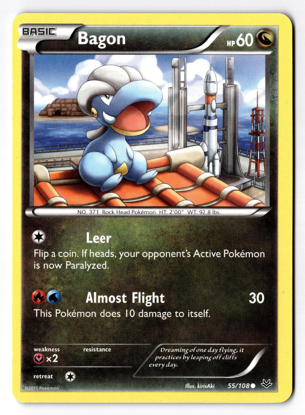 Bagon 55/108 Common Roaring Skies Pokemon Lightly Played