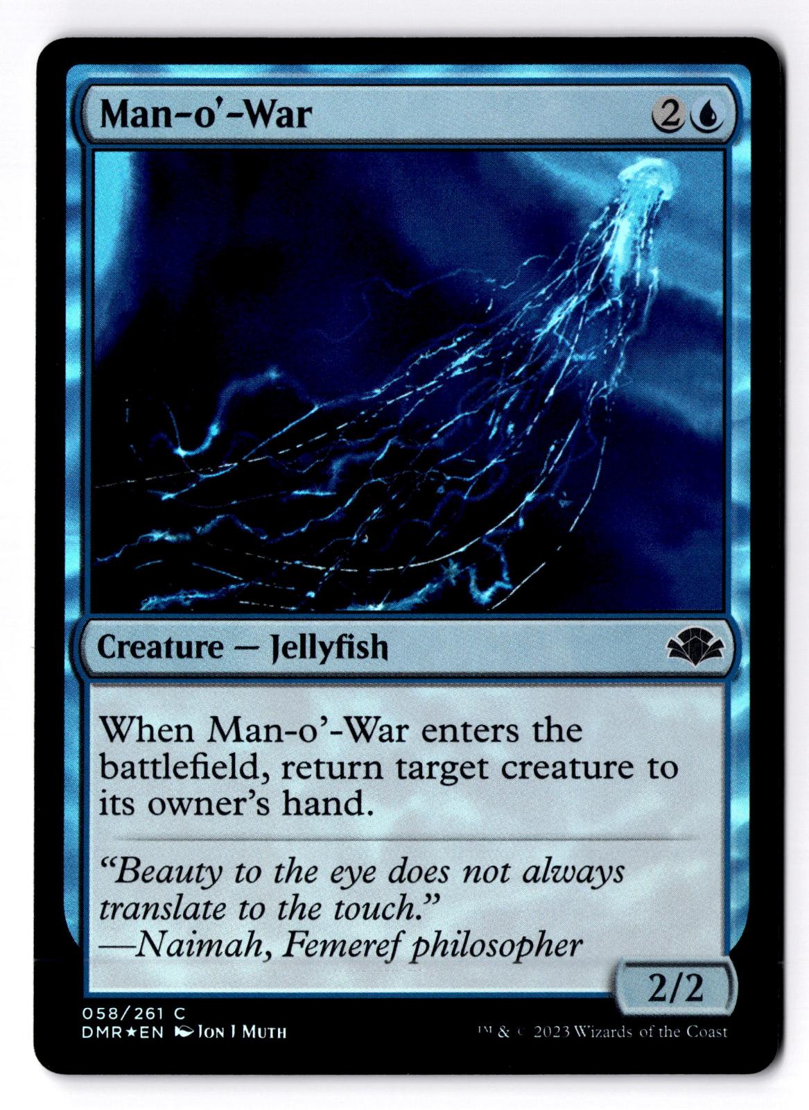 Man-o'-War 58 Common Dominaria Remastered Magic: The Gathering Foil LP