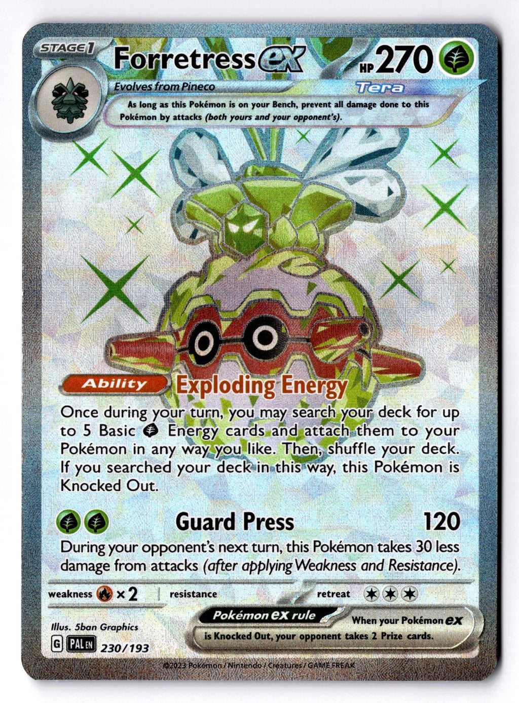 Forretress ex 230/193 Ultra Rare Paldea Evolved Pokemon Holo Near Mint