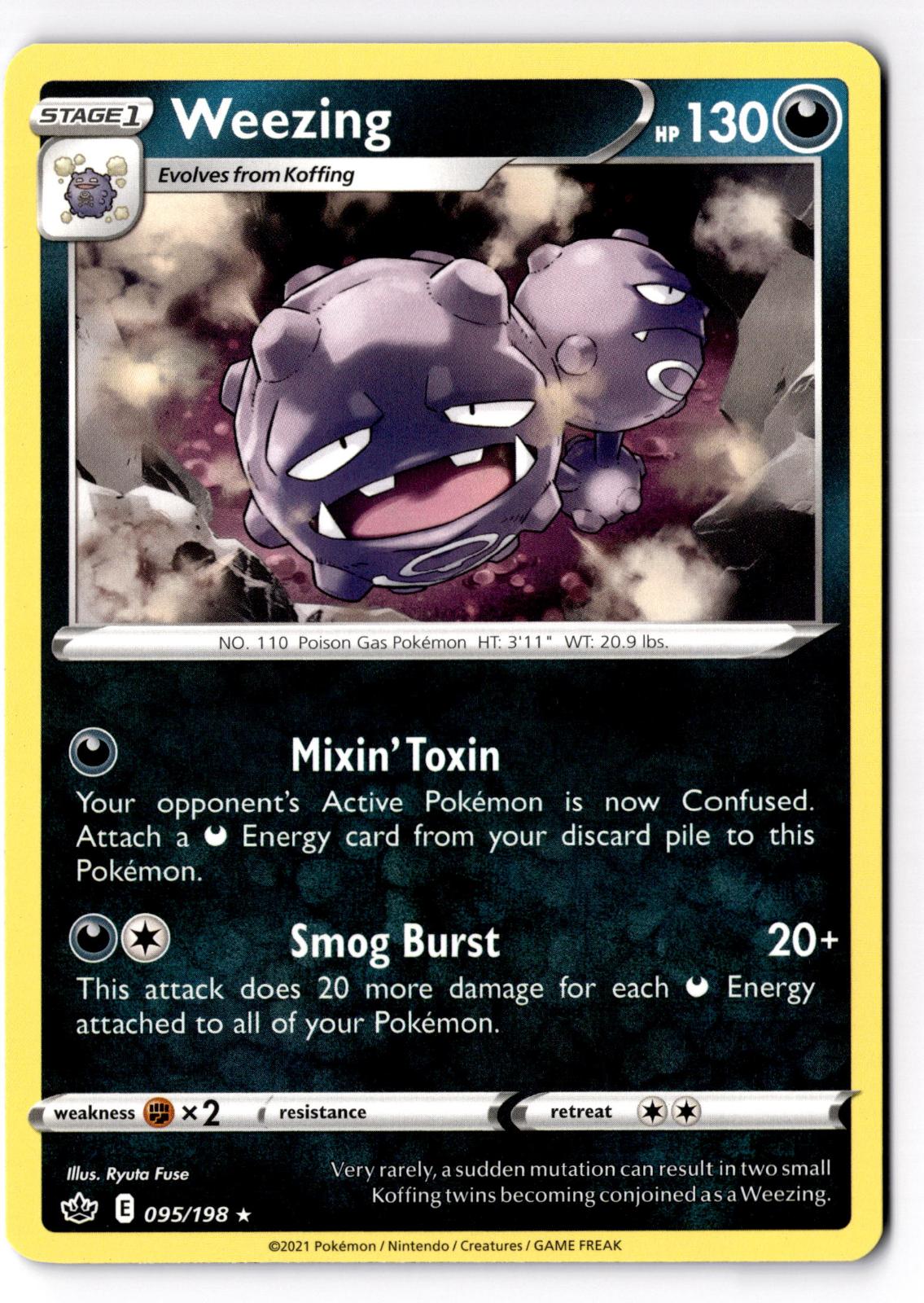 Weezing 095/198 Rare Chilling Reign Pokemon Near Mint