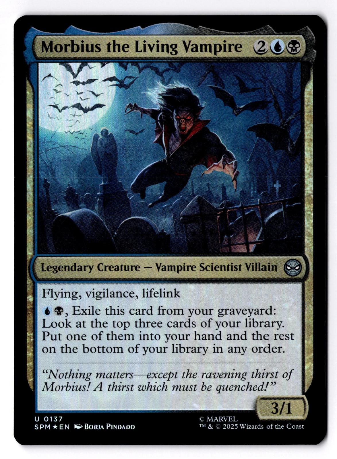 Morbius the Living Vampire 137 Marvel's Spider-Man Magic: The Gathering Foil LP