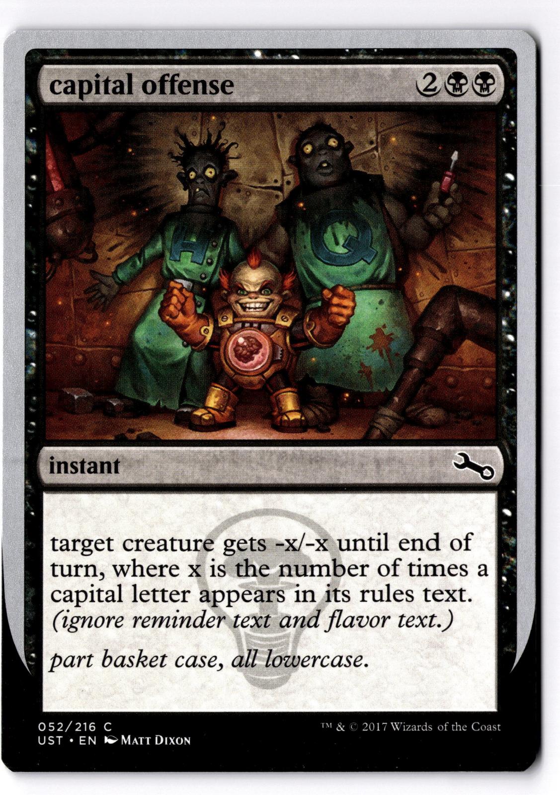 capital offense 52 Common Unstable Magic: The Gathering Lightly Played