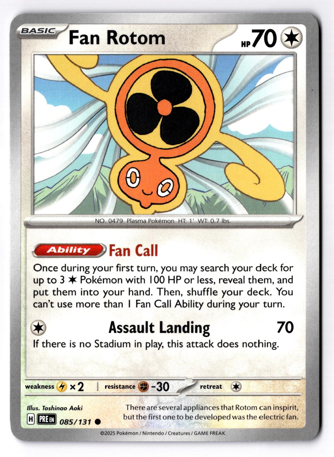 Fan Rotom 085/131 Common Prismatic Evolutions Pokemon Near Mint