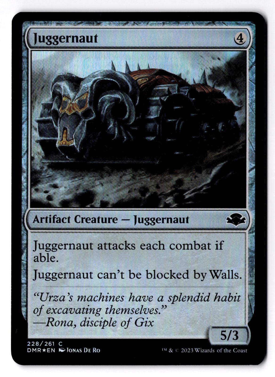 Juggernaut 228 Common Dominaria Remastered Magic: The Gathering Foil LP