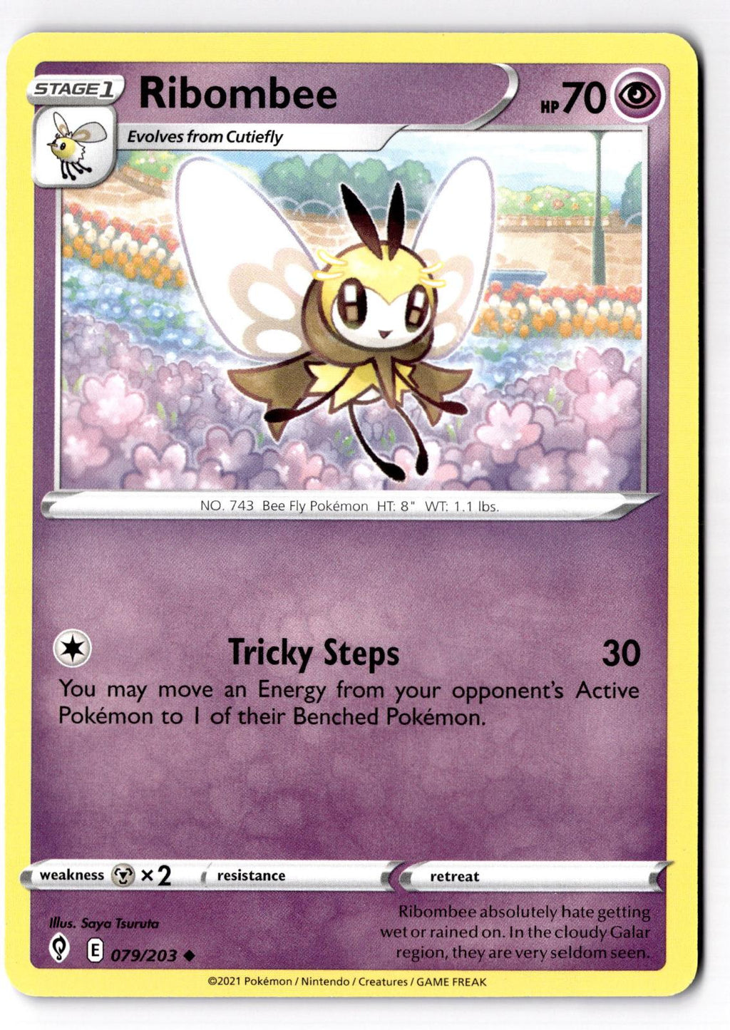 Ribombee 079/203 Uncommon Evolving Skies Pokemon Near Mint
