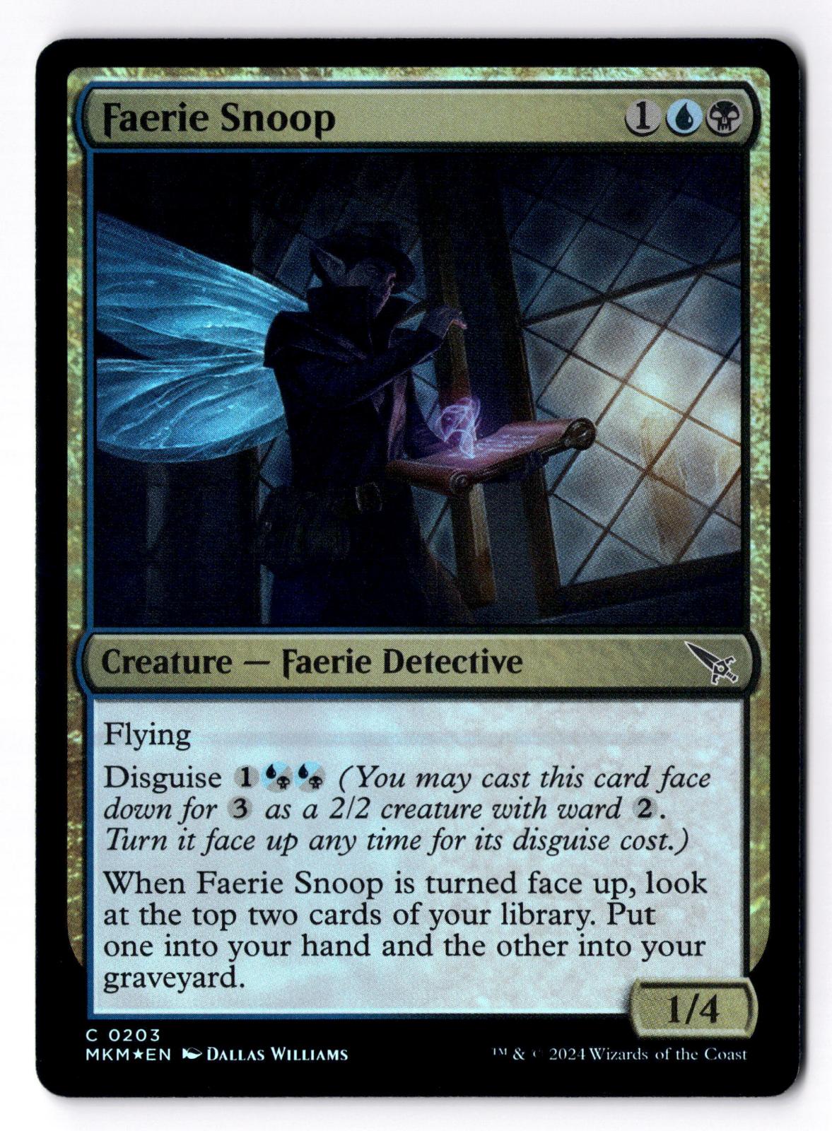 Faerie Snoop 203 Common Murders at Karlov Manor Magic: The Gathering Foil LP