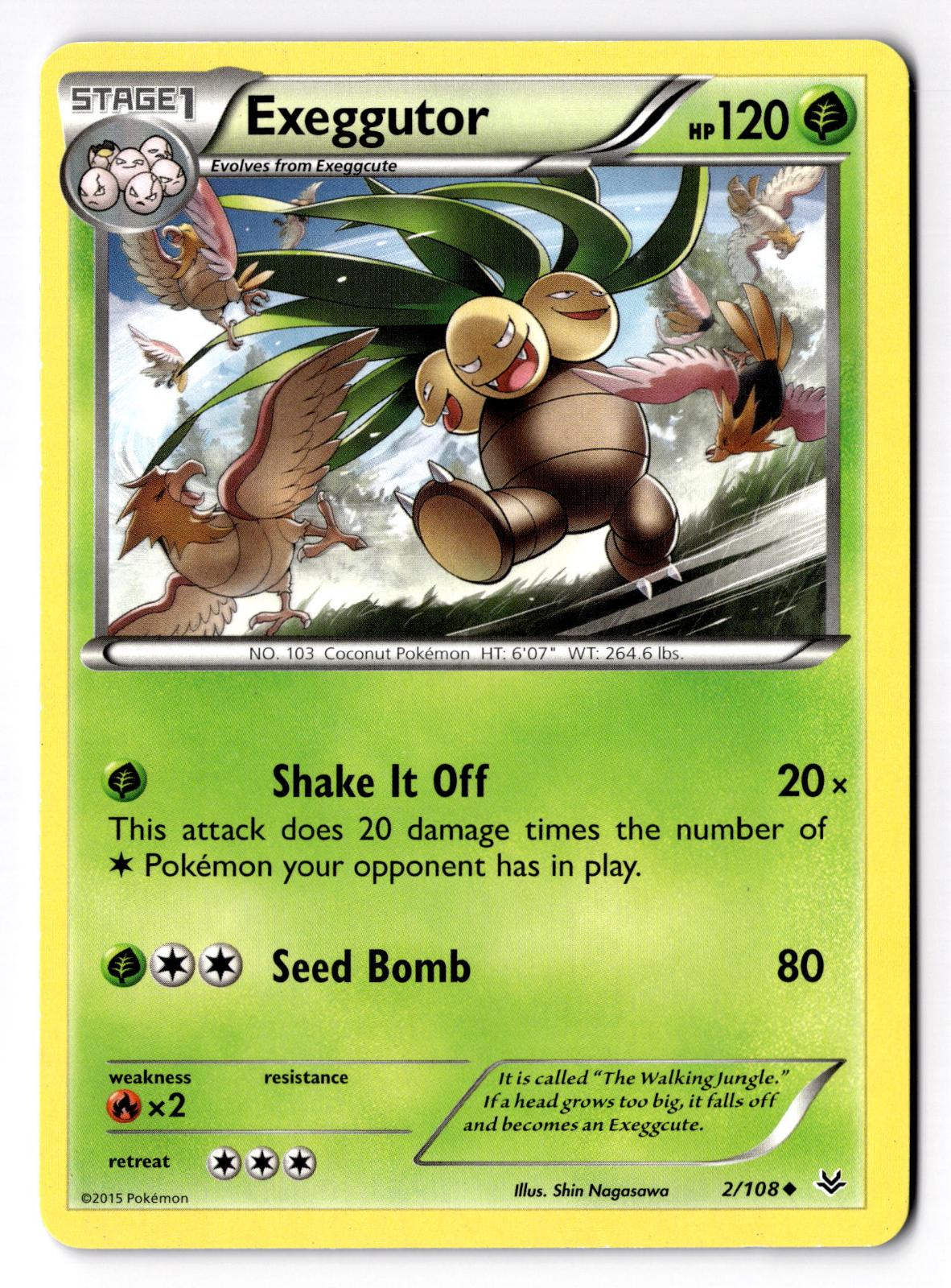 Exeggutor 2/108 Uncommon Roaring Skies Pokemon Lightly Played