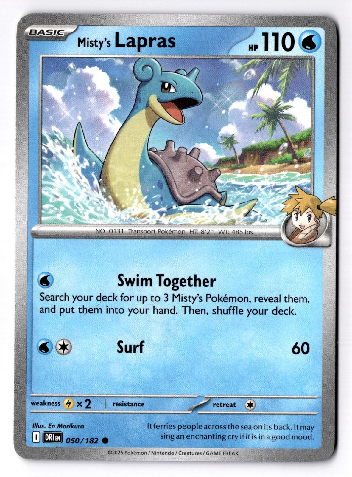 Misty's Lapras 050/182 Common Destined Rivals Pokemon Near Mint