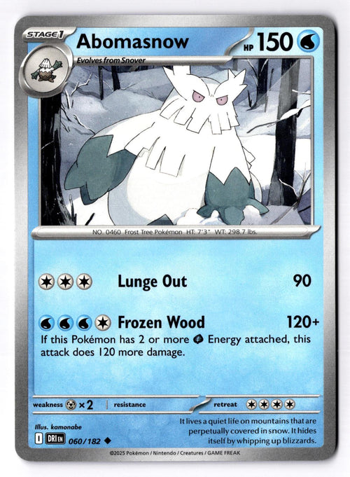 Abomasnow 060/182 Uncommon Destined Rivals Pokemon Near Mint