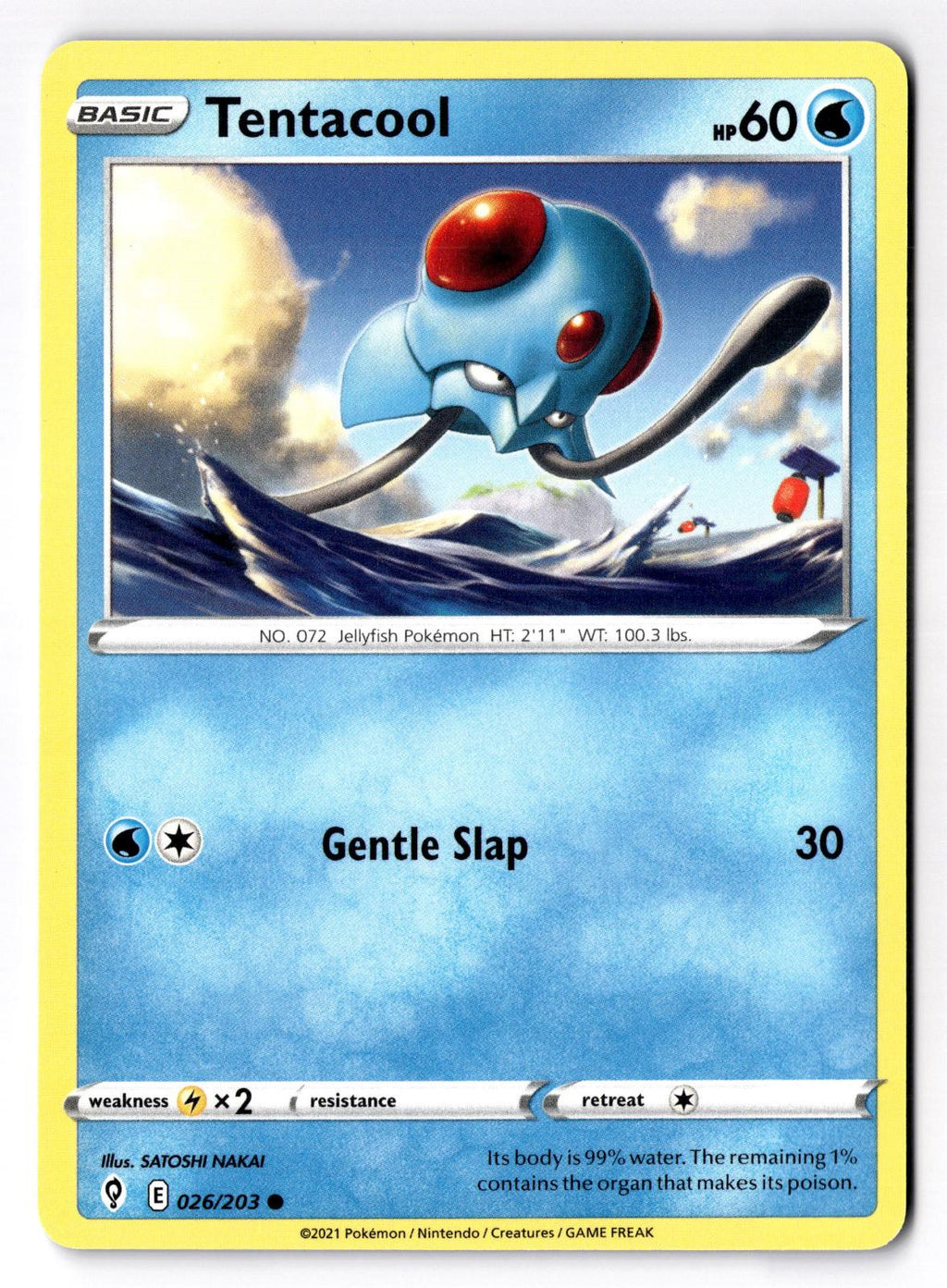 Tentacool 026/203 Common Evolving Skies Pokemon Near Mint