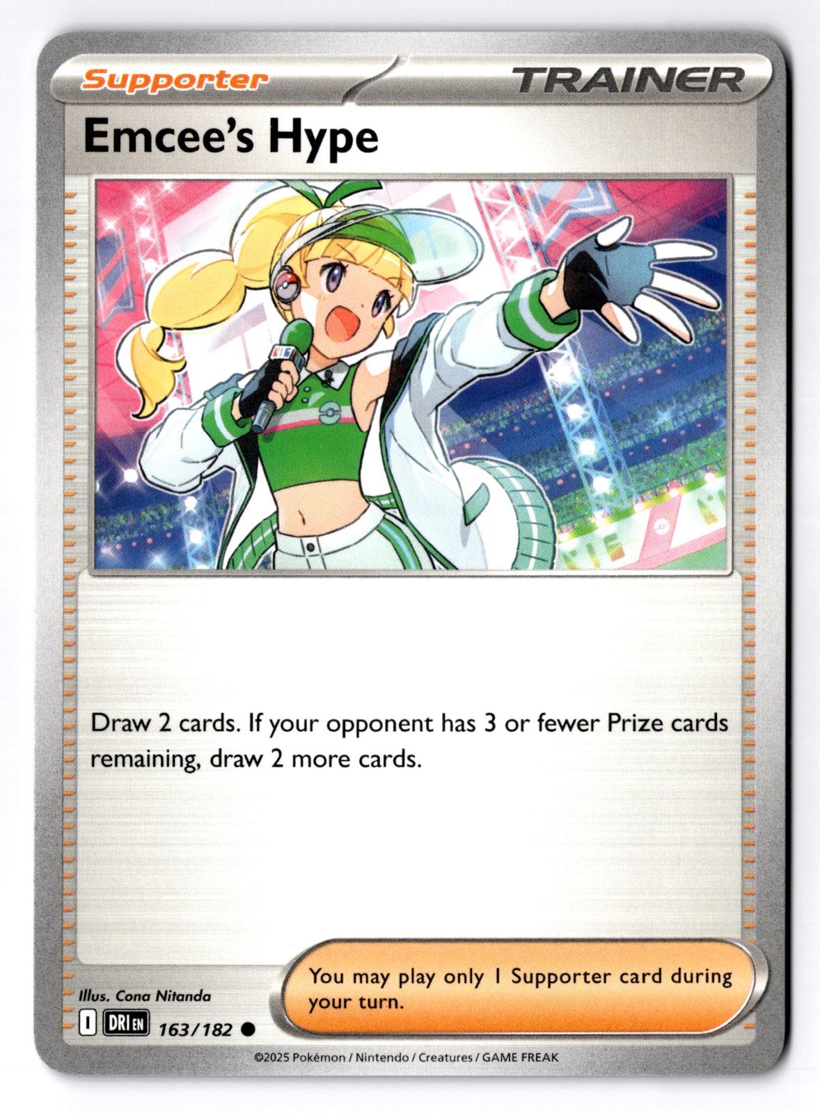 Emcee's Hype 163/182 Common Destined Rivals Pokemon Near Mint
