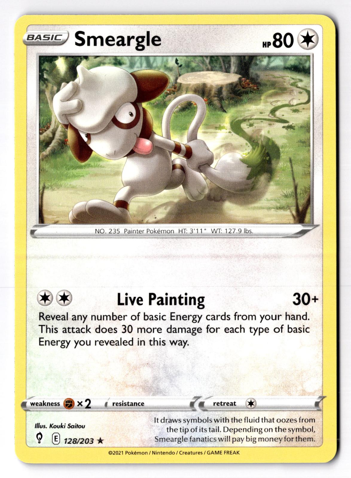 Smeargle 128/203 Rare Evolving Skies Pokemon Lightly Played