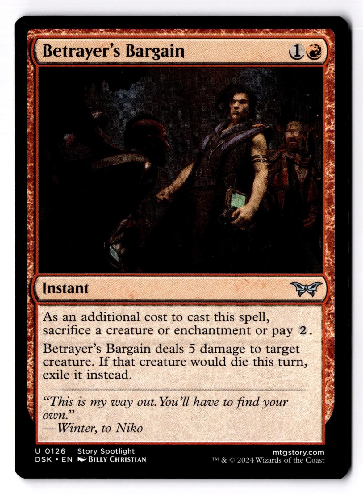 Betrayer's Bargain 126 Duskmourn: House of Horror Magic: The Gathering LP