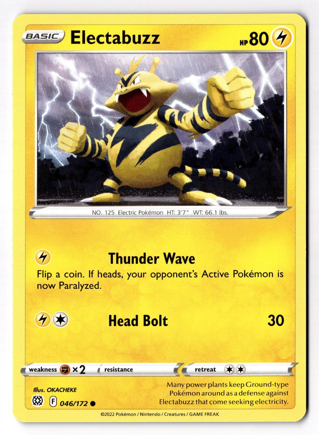 Electabuzz 046/172 Common Brilliant Stars Pokemon Near Mint