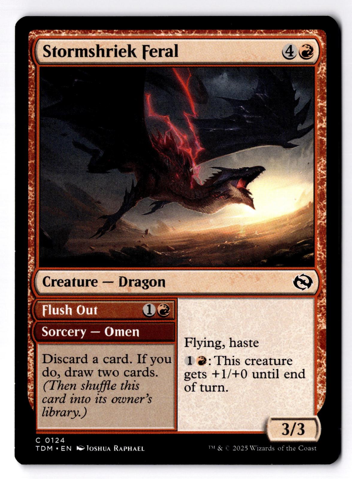 Stormshriek Feral 124 Common Tarkir: Dragonstorm Magic: The Gathering LP