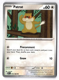 Patrat 072/086 Common White Flare Pokemon Near Mint