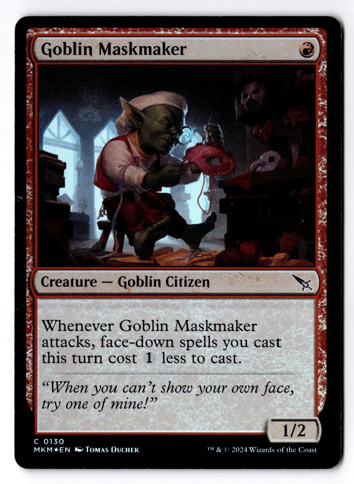 Goblin Maskmaker 130 Common Murders at Karlov Manor Magic: The Gathering Foil LP