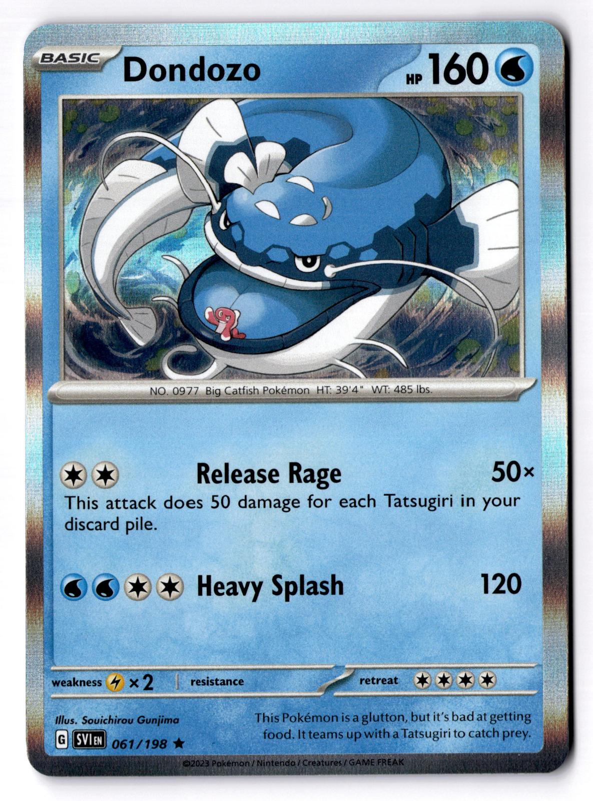 Dondozo 061/198 Rare Scarlet & Violet Pokemon Holo Near Mint