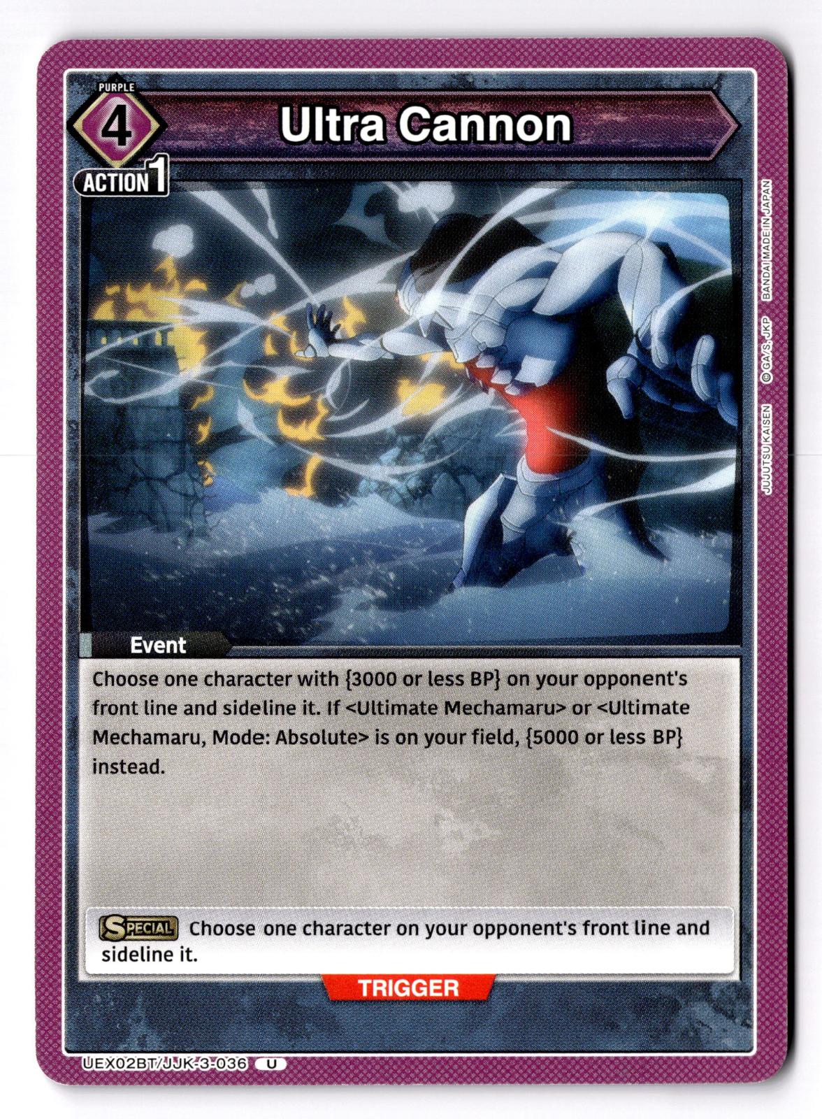 Ultra Cannon UEX02BT/JJK-3-036 U UEX02BT: Jujutsu Kaisen Vol.2 Union Arena NM