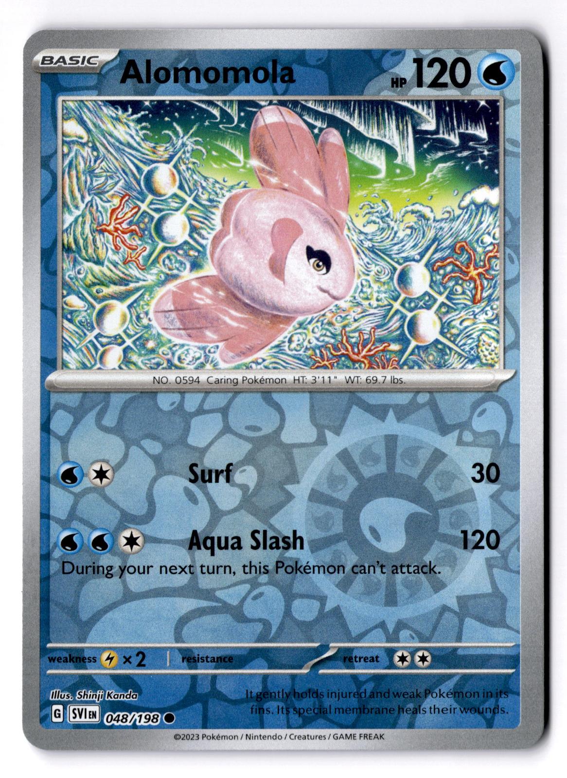 Alomomola 048/198 Common Scarlet & Violet Pokemon Reverse Holo Near Mint