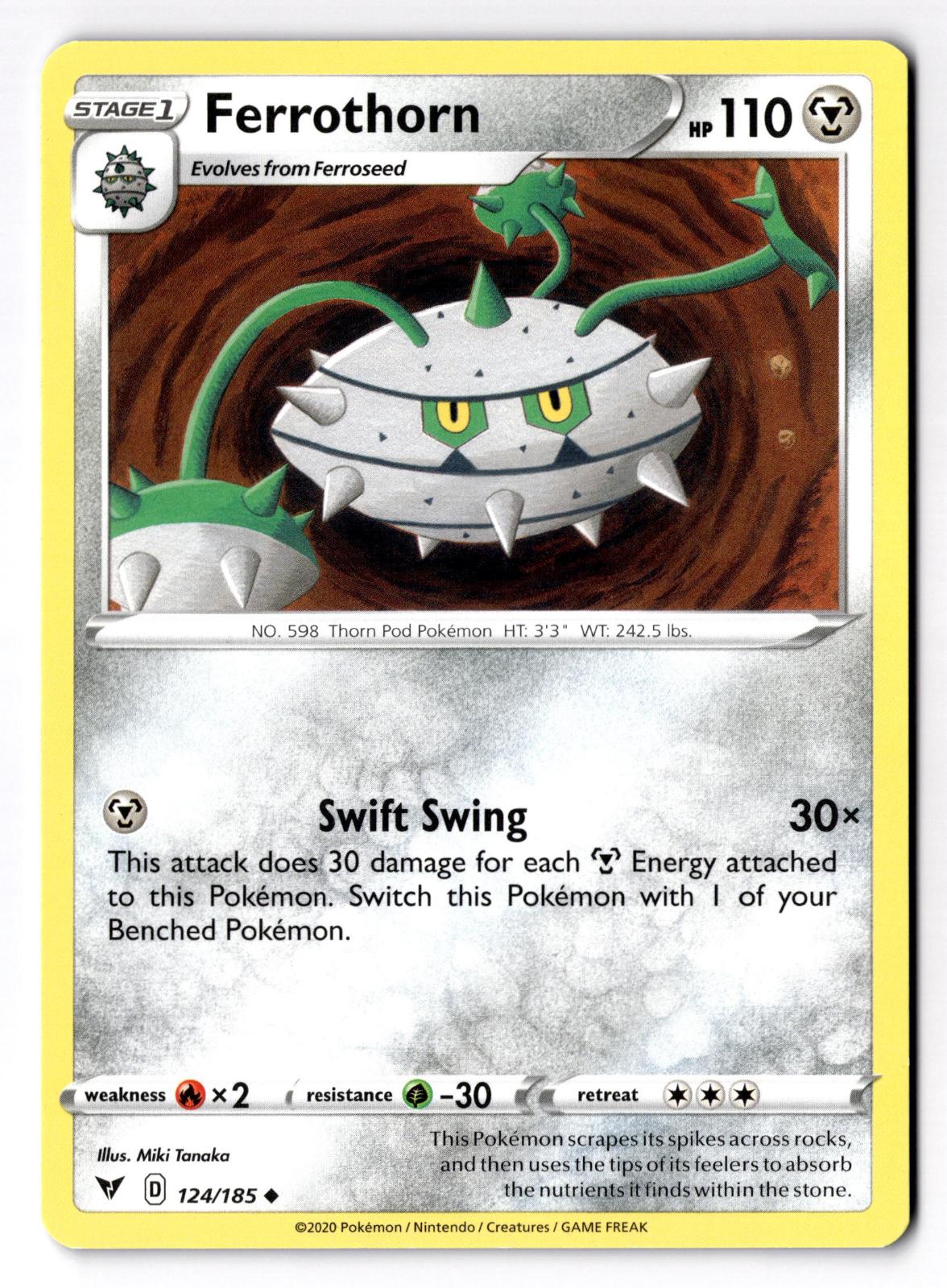 Ferrothorn 124/185 Uncommon Vivid Voltage Pokemon Near Mint