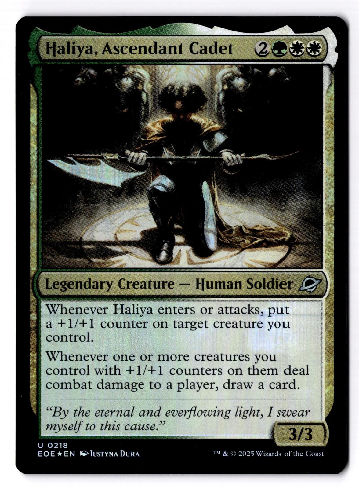Haliya, Ascendant Cadet 218 Edge of Eternities Magic: The Gathering Foil LP