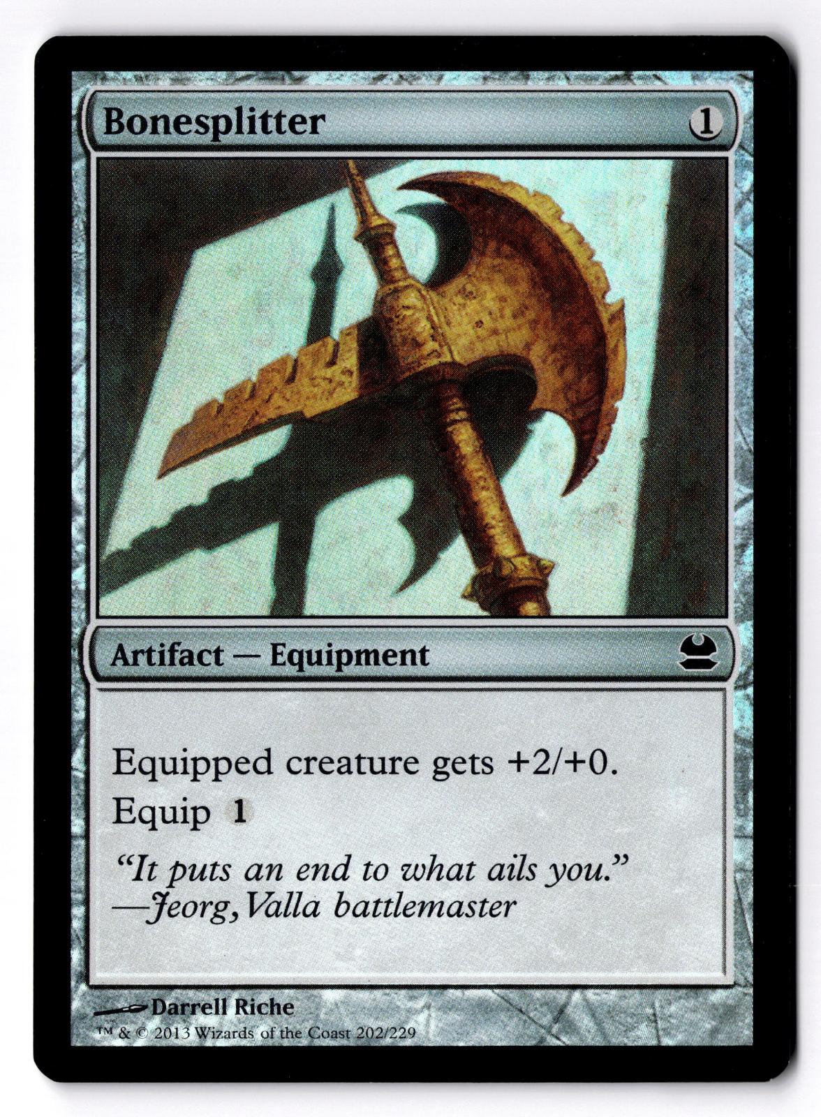 Bonesplitter 202 Common Modern Masters Magic: The Gathering Foil Lightly Played