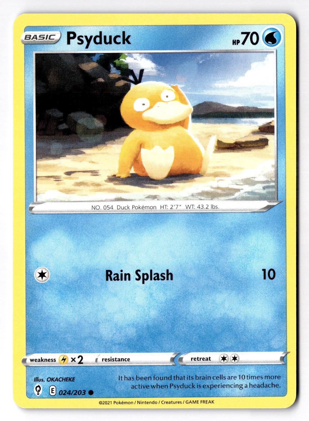 Psyduck 024/203 Common Evolving Skies Pokemon Near Mint