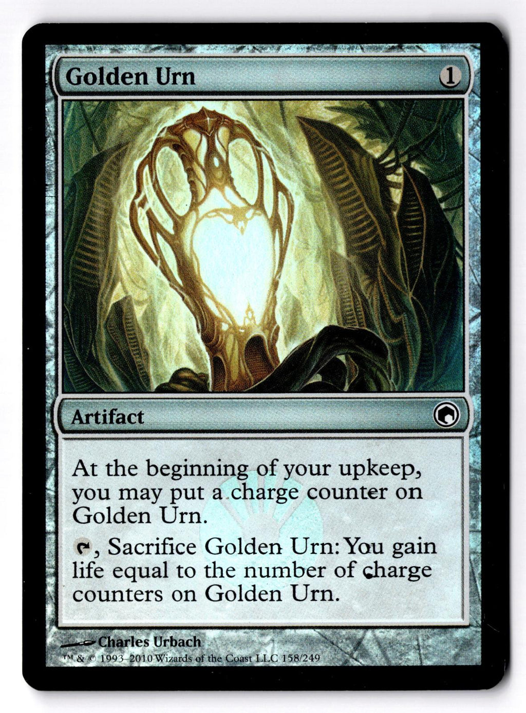 Golden Urn 158 Common Scars of Mirrodin Magic: The Gathering Foil Lightly Played
