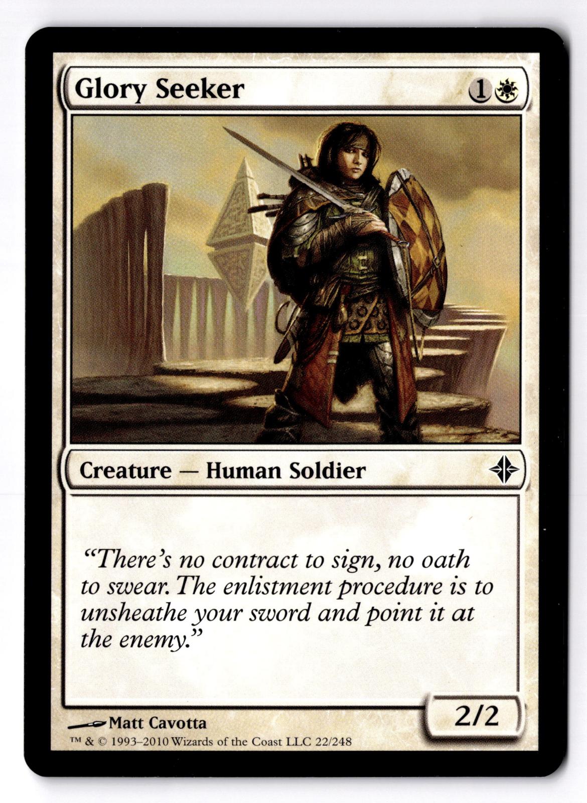 Glory Seeker 22 Common Rise of the Eldrazi Magic: The Gathering Lightly Played