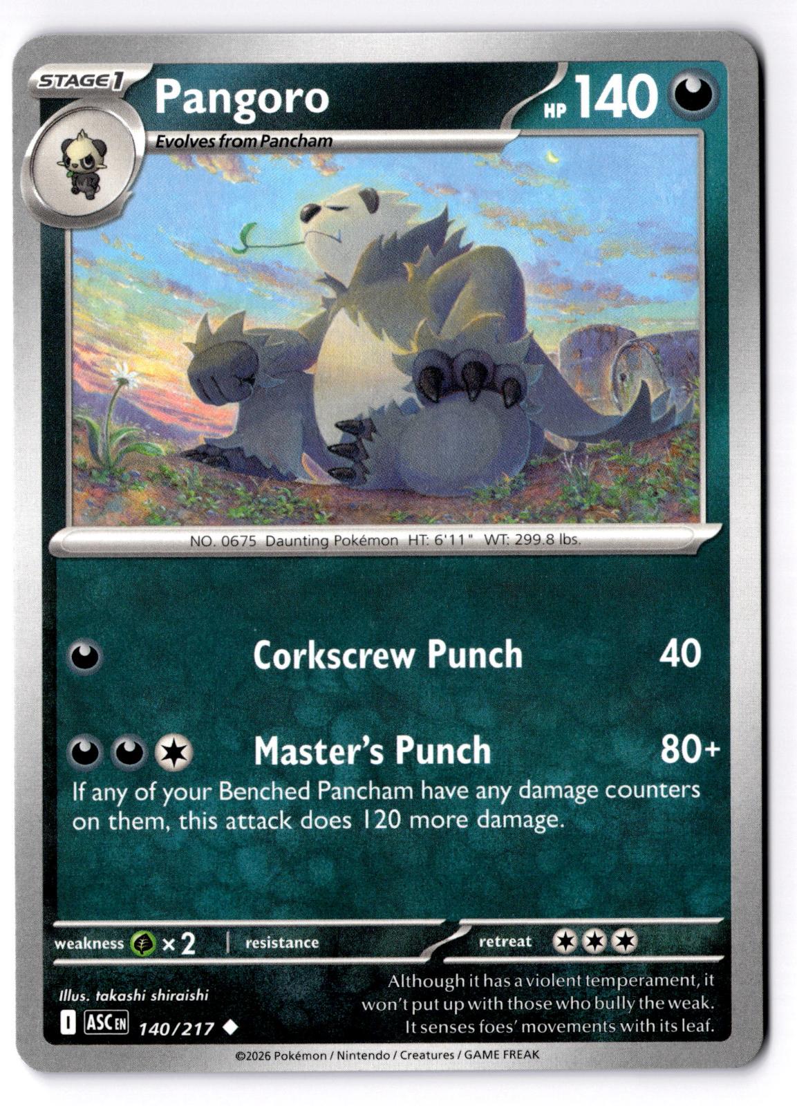 Pangoro 140/217 Uncommon Ascended Heroes Pokemon Near Mint