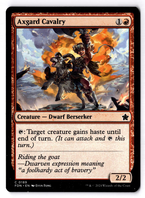 Axgard Cavalry 189 Common Foundations Magic: The Gathering Lightly Played