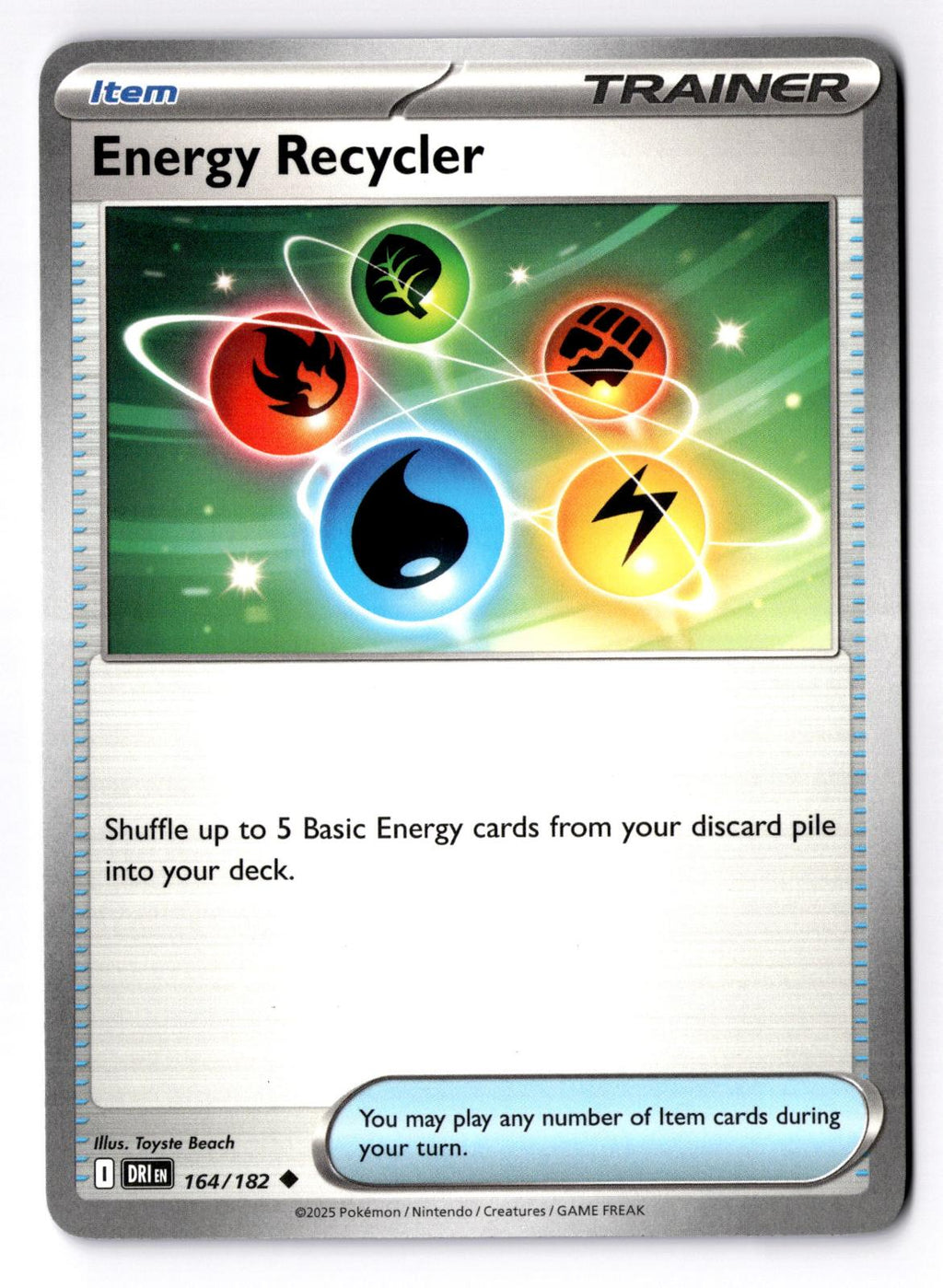 Energy Recycler 164/182 Uncommon Destined Rivals Pokemon Near Mint