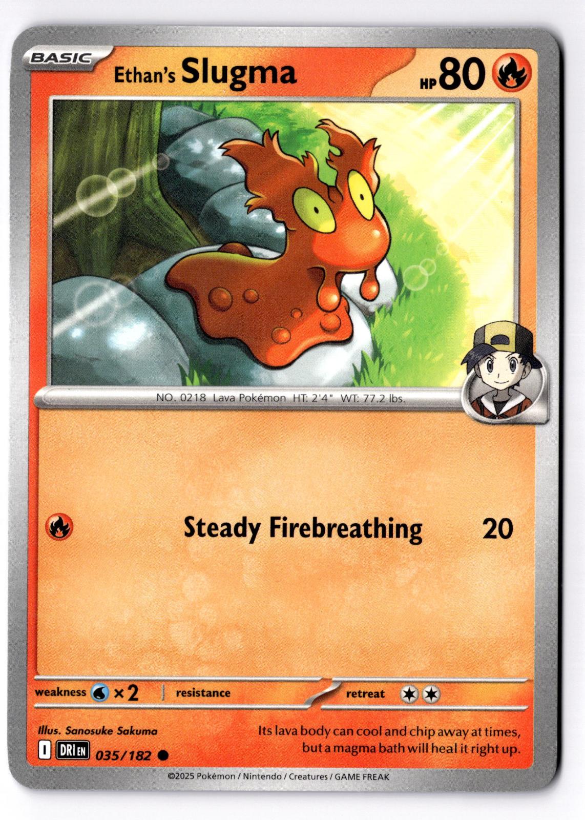 Ethan's Slugma 035/182 Common Destined Rivals Pokemon Near Mint
