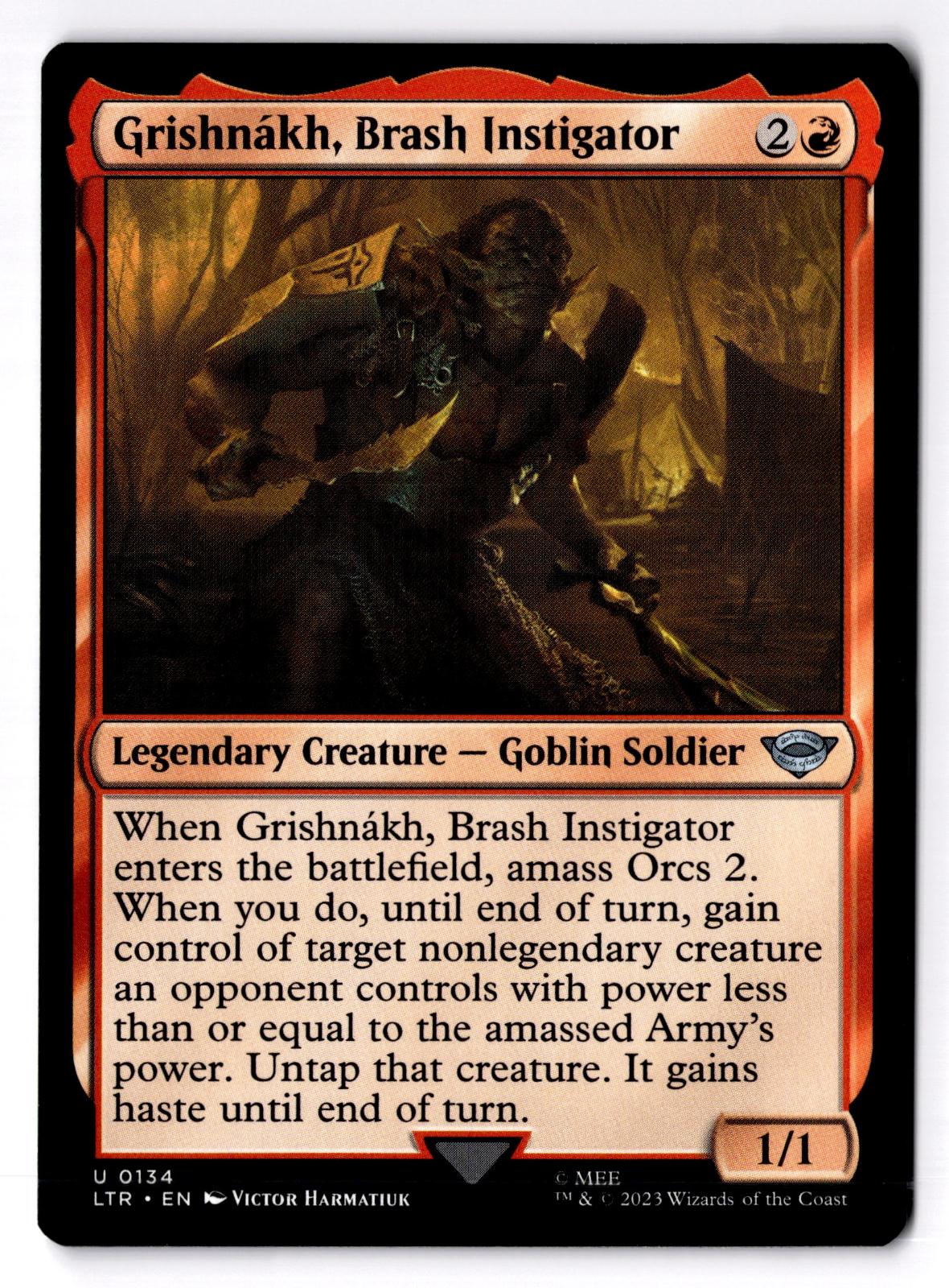 Grishnakh, Brash Instigator 134 Magic: The Gathering LP