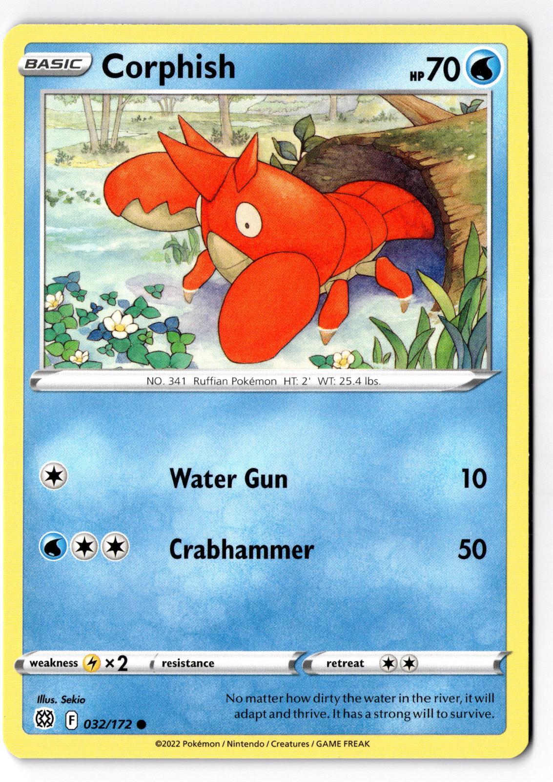 Corphish 032/172 Common Brilliant Stars Pokemon Near Mint