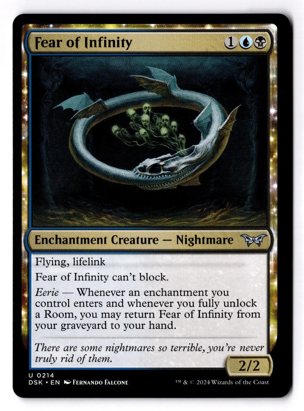 Fear of Infinity 214 Uncommon Duskmourn: House of Horror Magic: The Gathering LP