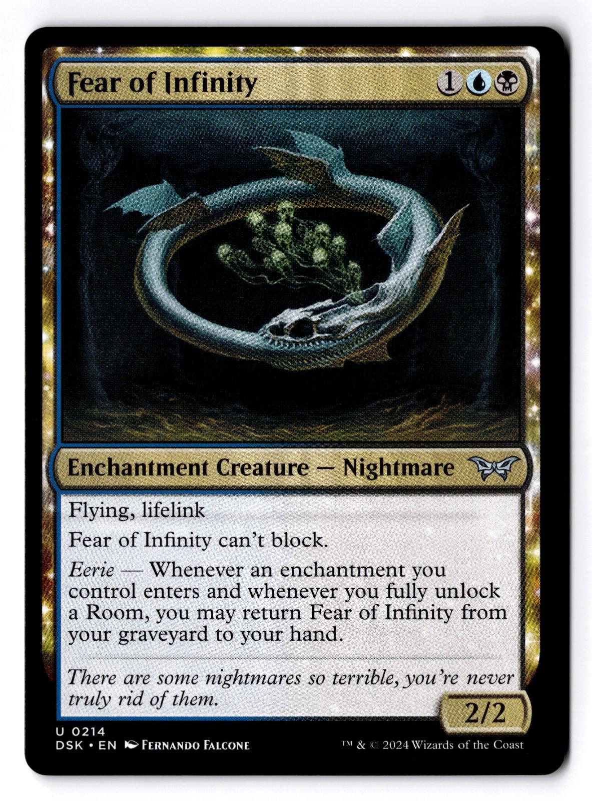 Fear of Infinity 214 Uncommon Duskmourn: House of Horror Magic: The Gathering LP