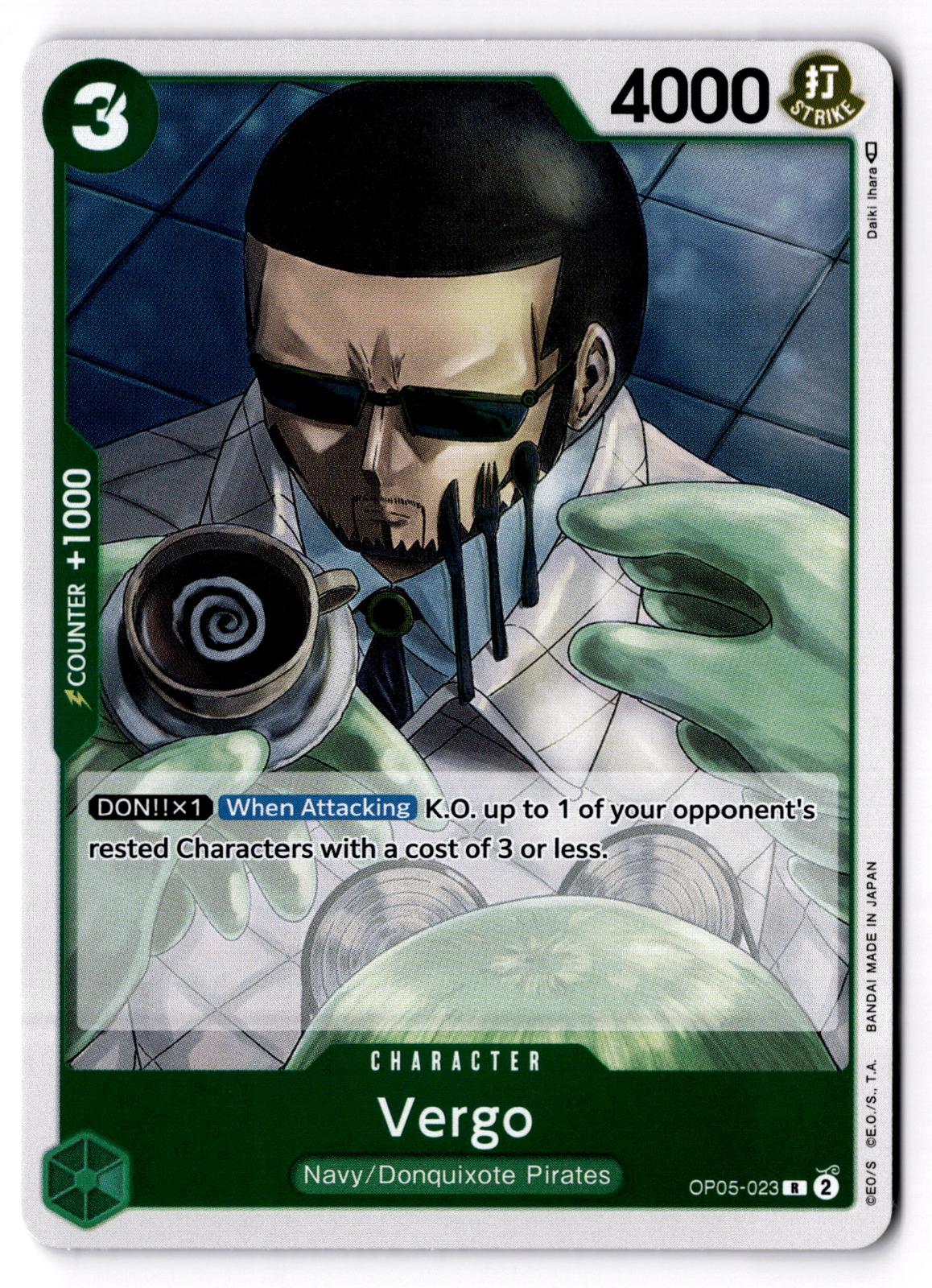 Vergo OP05-023 Rare Awakening of the New Era One Piece Foil Near Mint