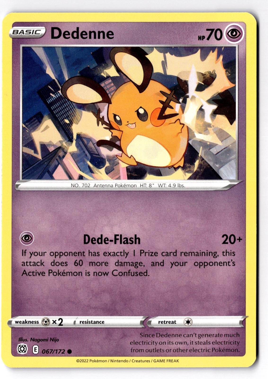 Dedenne 067/172 Common Brilliant Stars Pokemon Near Mint