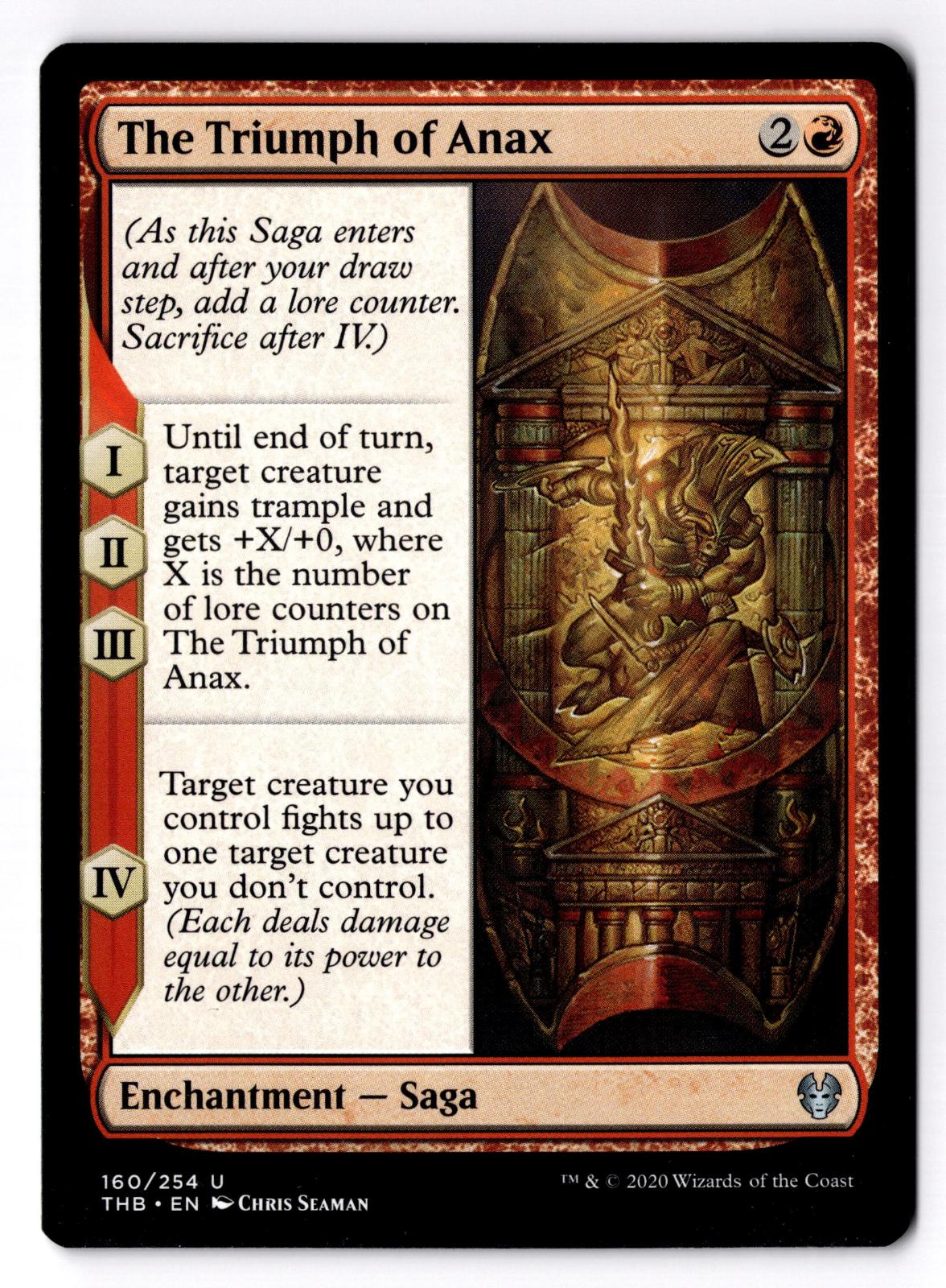 The Triumph of Anax 160 Uncommon Theros Beyond Death Magic: The Gathering LP
