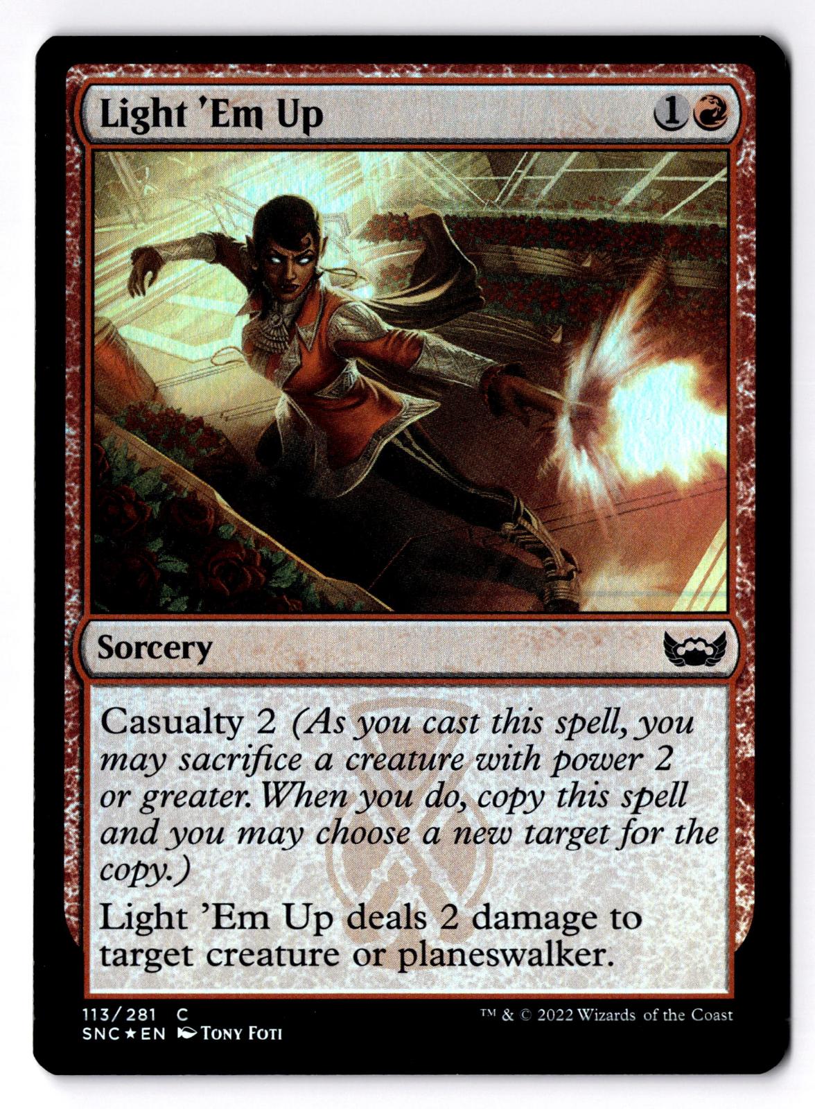 Light 'Em Up 113 Common Streets of New Capenna Magic: The Gathering Foil LP