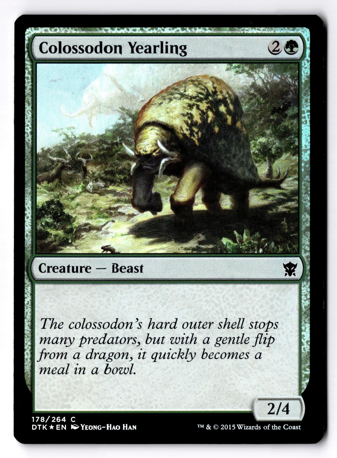 Colossodon Yearling 178 Common Dragons of Tarkir Magic: The Gathering Foil LP