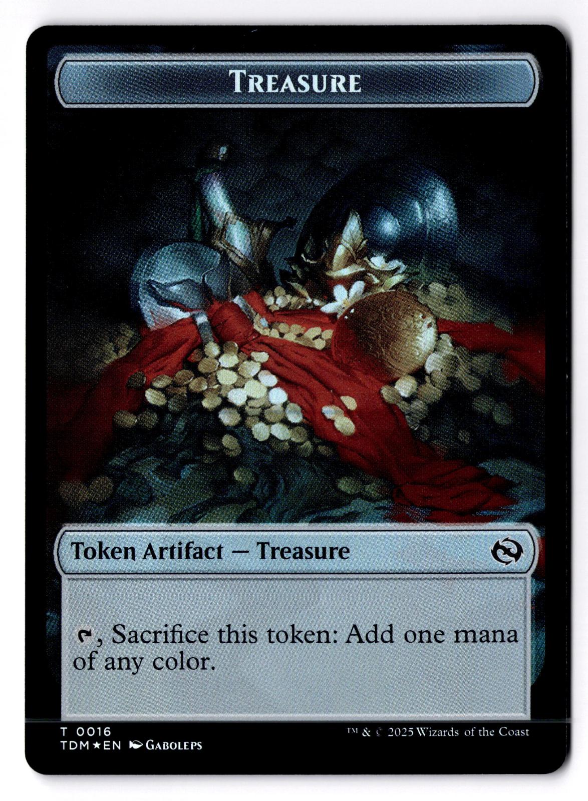 Elephant // Treasure Double-Sided Token 14 // 16 Magic: The Gathering Foil LP