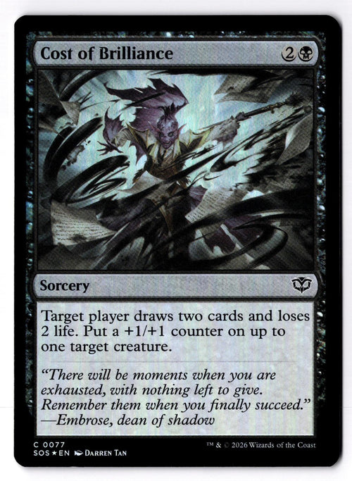 Cost of Brilliance 77 Common Secrets of Strixhaven Magic: The Gathering Foil LP