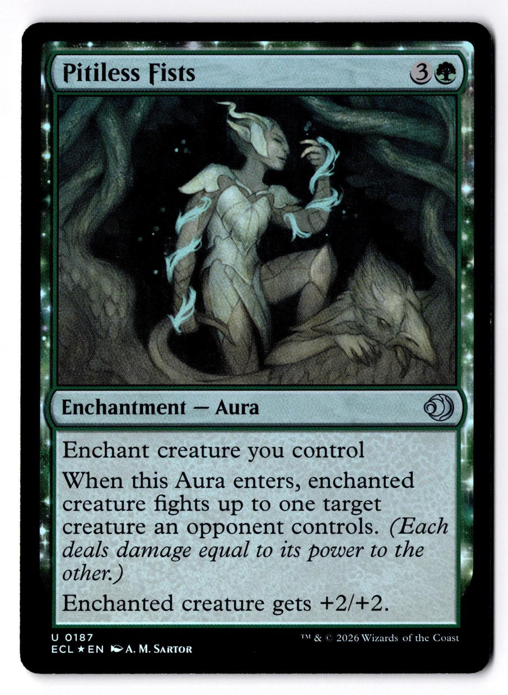 Pitiless Fists 187 Uncommon Lorwyn Eclipsed Magic: The Gathering Foil LP
