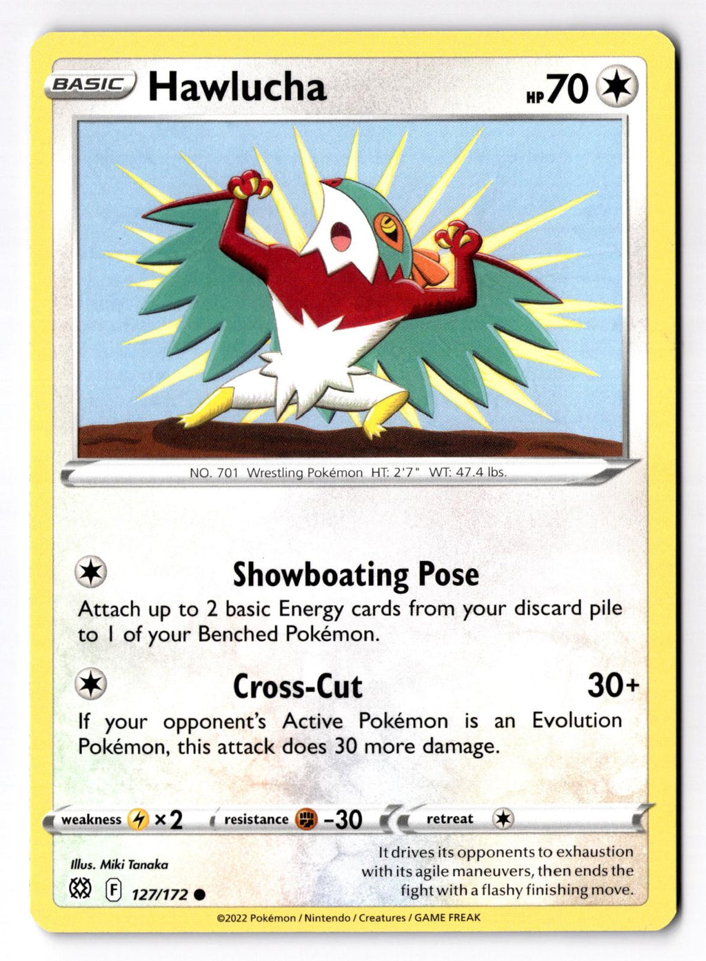 Hawlucha 127/172 Common Brilliant Stars Pokemon Near Mint