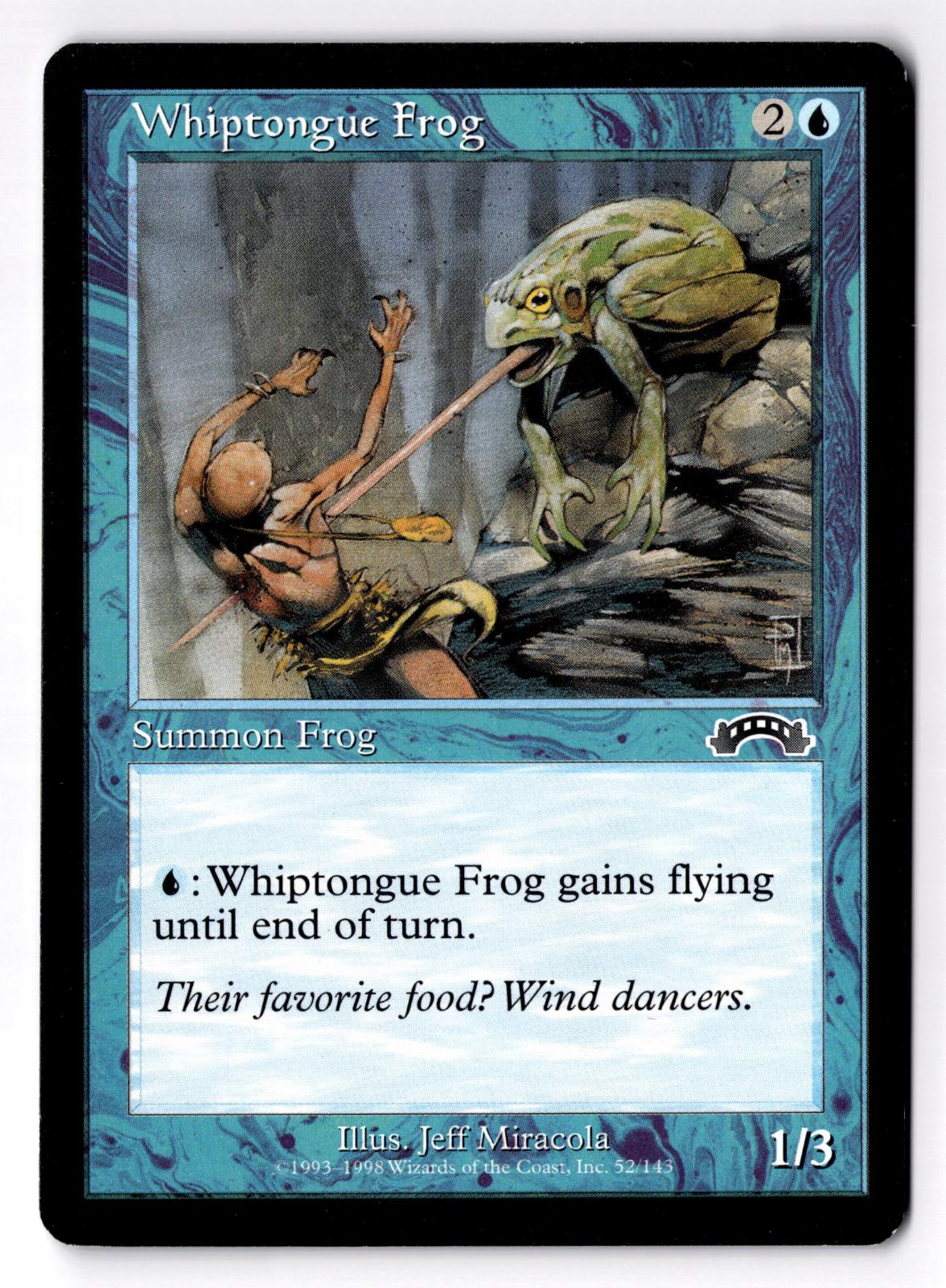 Whiptongue Frog 52 Common Exodus Magic: The Gathering Moderately Played